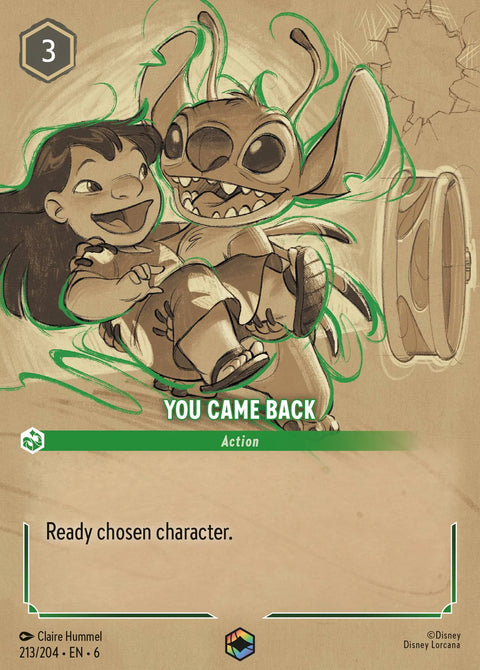 You Came Back (006-213) - Set 6: Azurite Sea - Disney Lorcana Enchanted
