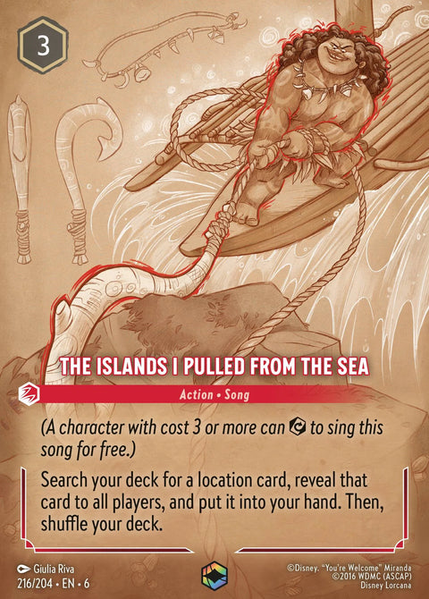 The Islands I Pulled From the Sea (006-216) - Set 6: Azurite Sea - Disney Lorcana Enchanted