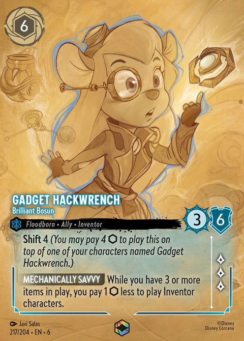 Gadget Hackwrench - Brilliant Bosun (006-217) - Set 6: Azurite Sea - Disney Lorcana Enchanted