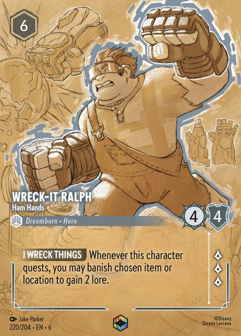Wreck-It Ralph - Ham Hands (006-220) - Set 6: Azurite Sea - Disney Lorcana Enchanted
