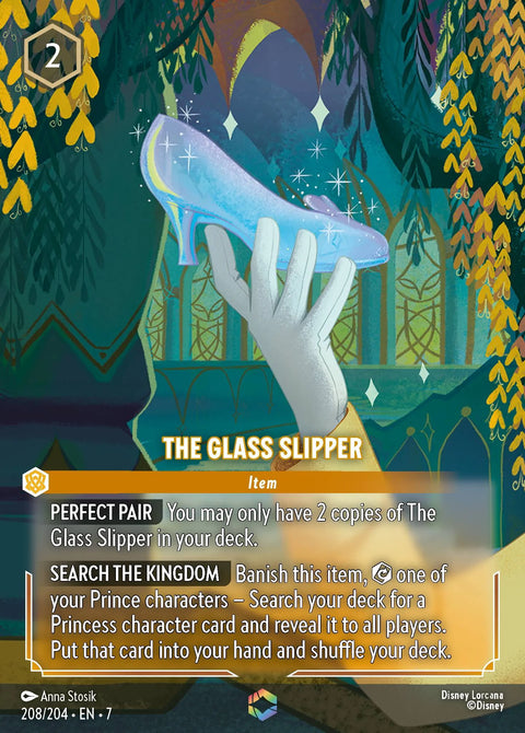 The Glass Slipper (007-208) - Set 7: Archazia's Island - Disney Lorcana Enchanted