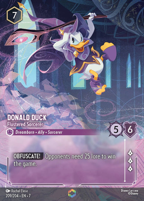 Donald Duck - Flustered Sorcerer (007-209) - Set 7: Archazia's Island - Disney Lorcana Enchanted