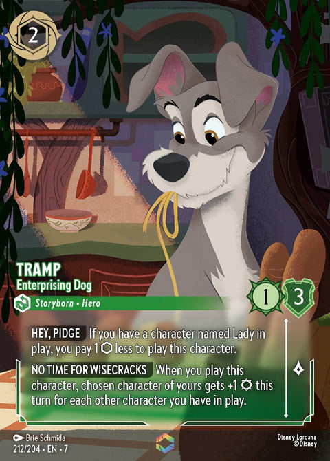 Tramp - Enterprising Dog (007-212) - Set 7: Archazia's Island - Disney Lorcana Enchanted