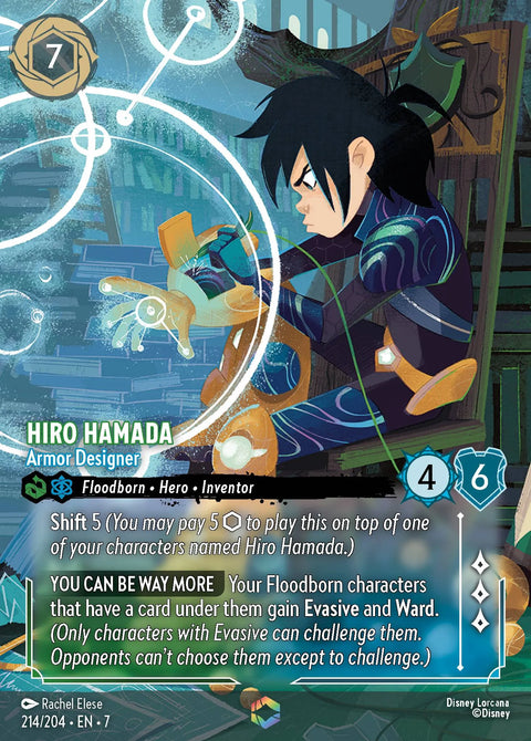 Hiro Hamada - Armor Designer (007-214) - Set 7: Archazia's Island - Disney Lorcana Enchanted