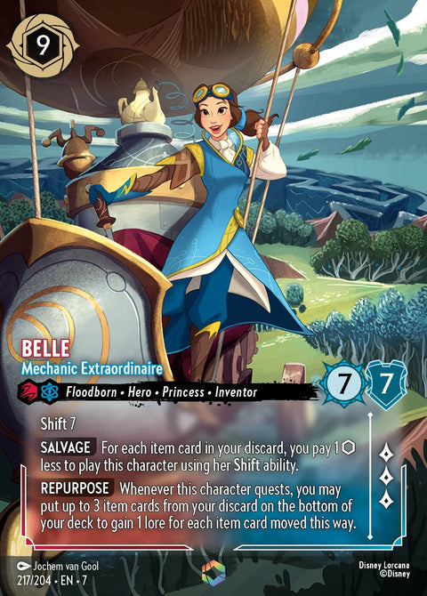 Belle - Mechanic Extraordinaire (007-217) - Set 7: Archazia's Island - Disney Lorcana Enchanted