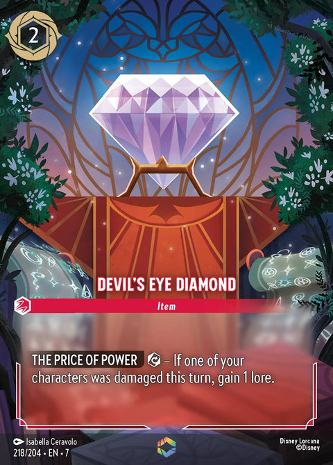 Devil's Eye Diamond (007-218) - Set 7: Archazia's Island - Disney Lorcana Enchanted