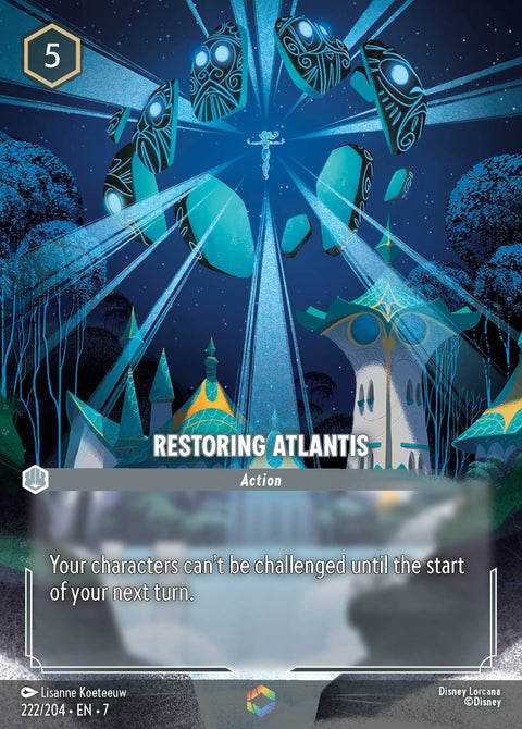Restoring Atlantis (007-222) - Set 7: Archazia's Island - Disney Lorcana Enchanted