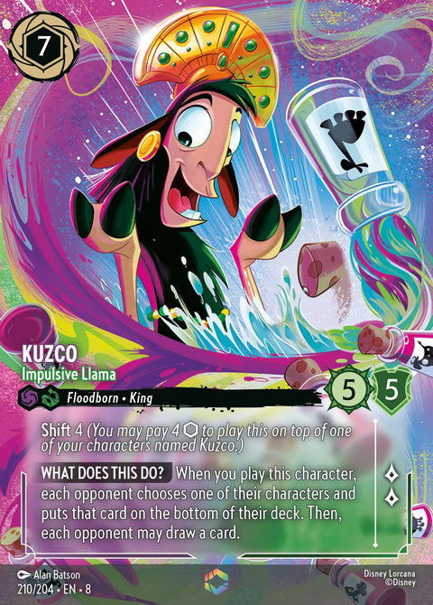 Kuzco - Impulsive Llama (008-210) - Set 8: Reign of Jafar - Disney Lorcana Enchanted
