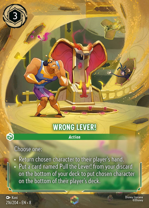 Wrong Lever! (008-216) - Set 8: Reign of Jafar - Disney Lorcana Enchanted