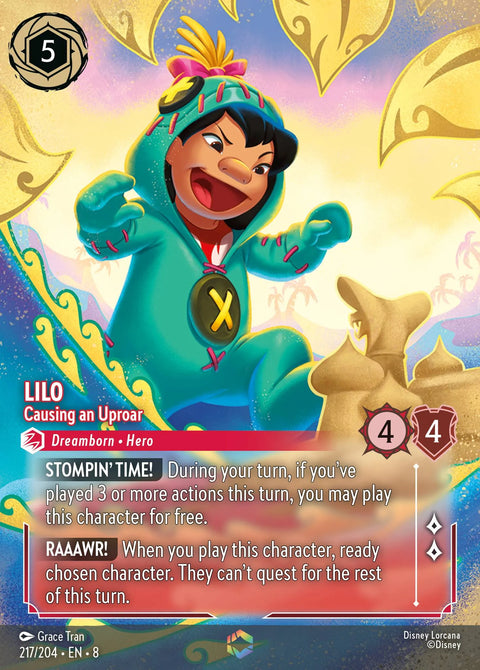 Lilo - Causing an Uproar (008-217) - Set 8: Reign of Jafar - Disney Lorcana Enchanted
