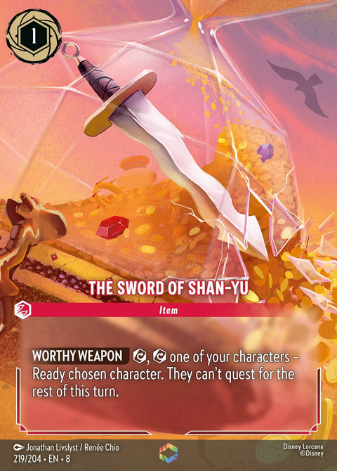 The Sword of Shan-Yu (008-219) - Set 8: Reign of Jafar - Disney Lorcana Enchanted