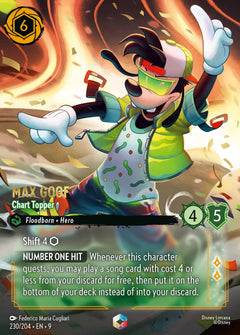 Max Goof - Chart Topper (009-230) - Set 9: Fabled - Disney Lorcana Enchanted