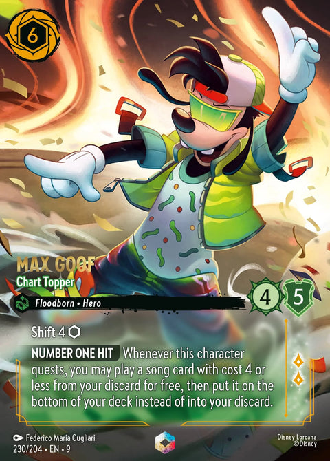 Max Goof - Chart Topper (009-230) - Set 9: Fabled - Disney Lorcana Enchanted