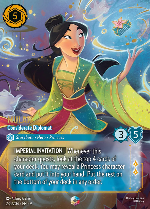 Mulan - Considerate Diplomat (009-235) - Set 9: Fabled - Disney Lorcana Enchanted