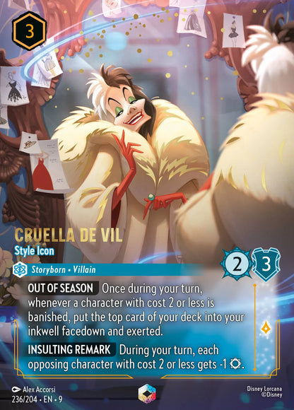 Cruella De Vil - Style Icon (009-236) - Set 9: Fabled - Disney Lorcana Enchanted