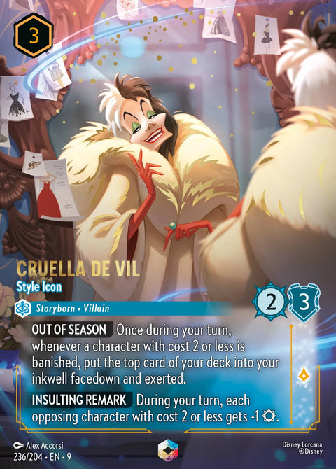 Cruella De Vil - Style Icon (009-236) - Set 9: Fabled - Disney Lorcana Enchanted