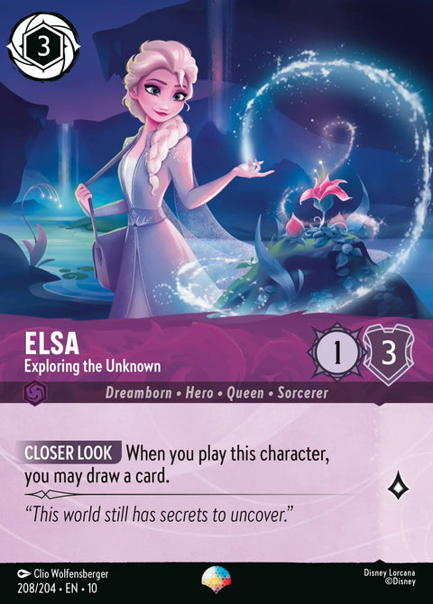 Elsa - Exploring the Unknown (010-208) - Set 10: Whispers in the Well - Disney Lorcana Epic