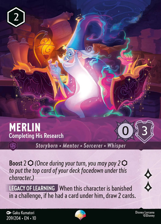 Merlin - Completing His Research (010-209) - Set 10: Whispers in the Well - Disney Lorcana Epic