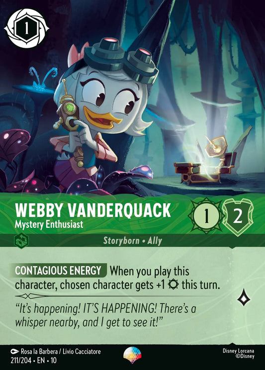 Webby Vanderquack - Mystery Enthusiast (010-211) - Set 10: Whispers in the Well - Disney Lorcana Epic