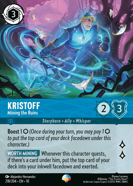 Kristoff - Mining the Ruins (010-218) - Set 10: Whispers in the Well - Disney Lorcana Epic