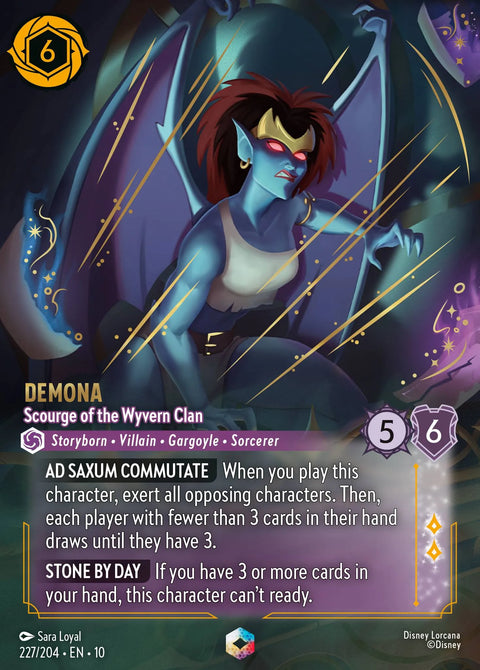Demona - Scourge of the Wyvern Clan (010-227) - Set 10: Whispers in the Well - Disney Lorcana Enchanted