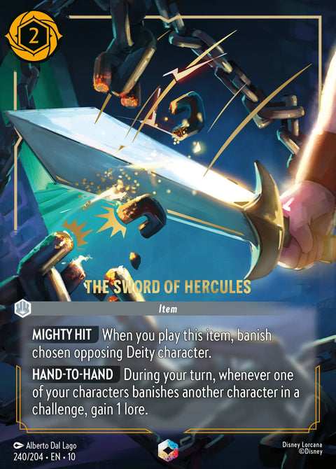 The Sword of Hercules (010-240) - Set 10: Whispers in the Well - Disney Lorcana Enchanted