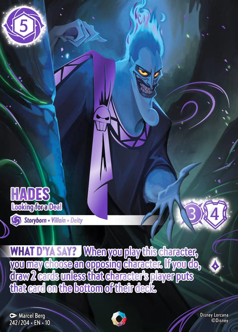Hades - Looking for a Deal (010-242) - Set 10: Whispers in the Well - Disney Lorcana Iconic