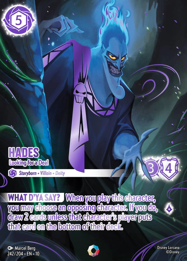 Hades - Looking for a Deal (010-242) - Set 10: Whispers in the Well - Disney Lorcana Iconic