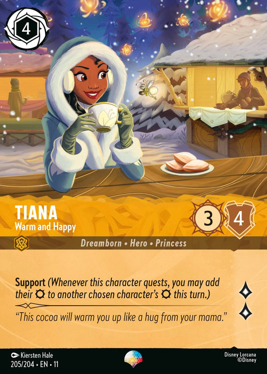 Tiana - Warm and Happy (011-205) - Set 11: Winterspell - Disney Lorcana Epic