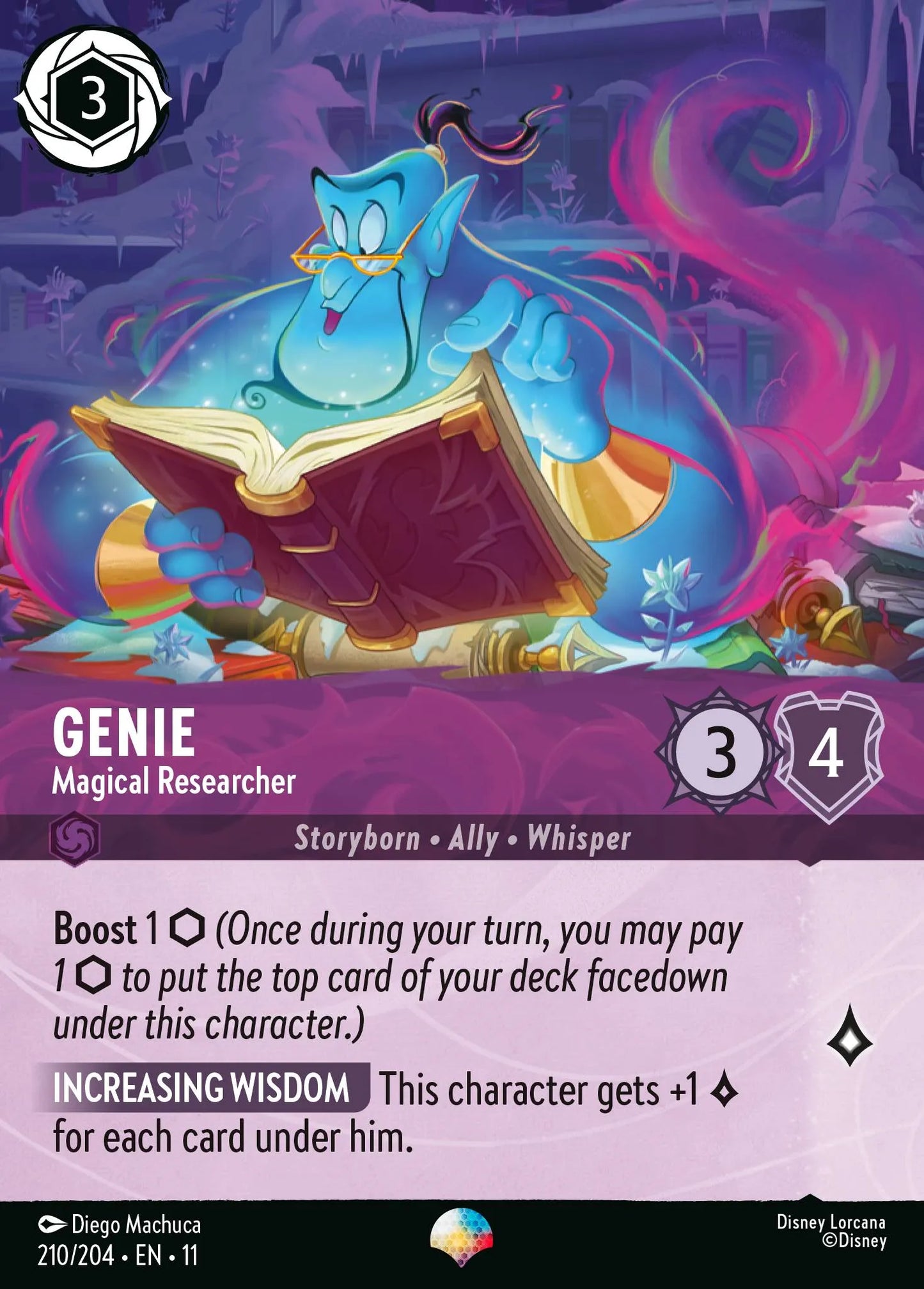 Genie - Magical Researcher (011-210) - Set 11: Winterspell - Disney Lorcana Epic