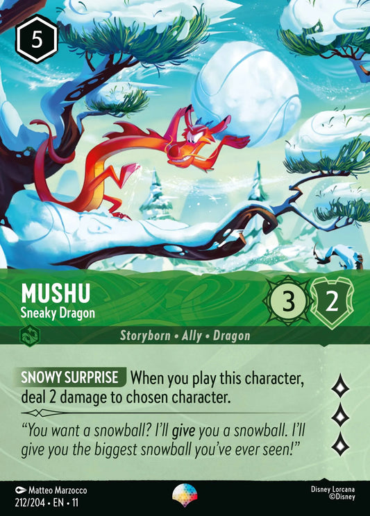 Mushu - Sneaky Dragon (011-212) - Set 11: Winterspell - Disney Lorcana Epic