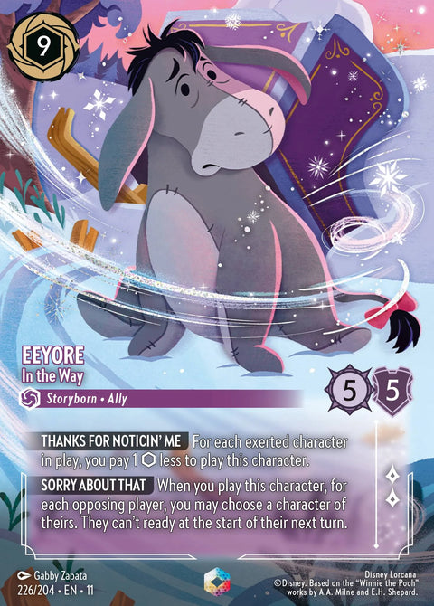 Eeyore - In the Way (011-226) - Set 11: Winterspell - Disney Lorcana Enchanted