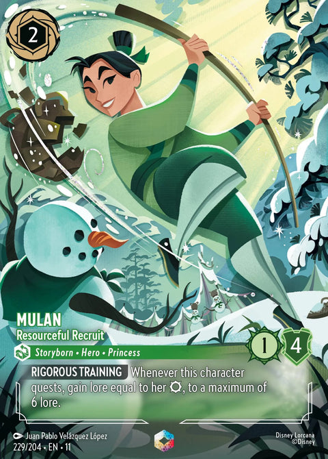 Mulan - Resourceful Recruit (011-229) - Set 11: Winterspell - Disney Lorcana Enchanted