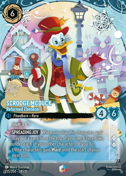 Scrooge McDuck - Reformed Ebenezer (011-235) - Set 11: Winterspell - Disney Lorcana Enchanted