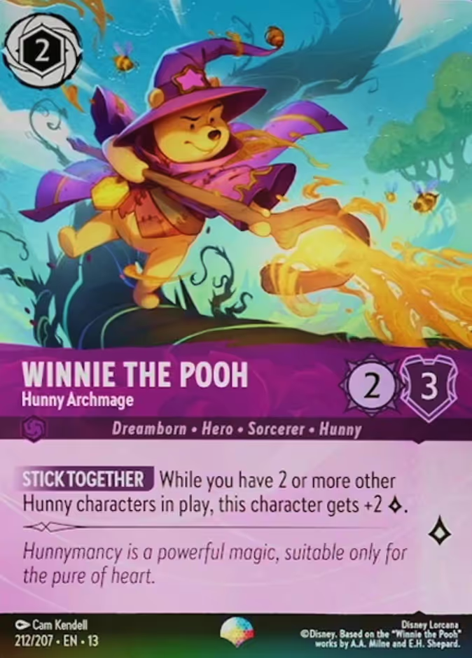 Winnie the Pooh - Hunny Archmage (013-212) - Set 13: Attack of the Vine! - Disney Lorcana Epic