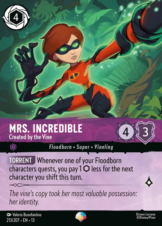 Mrs. Incredible - Created by the Vine (013-213) - Set 13: Attack of the Vine! - Disney Lorcana Epic