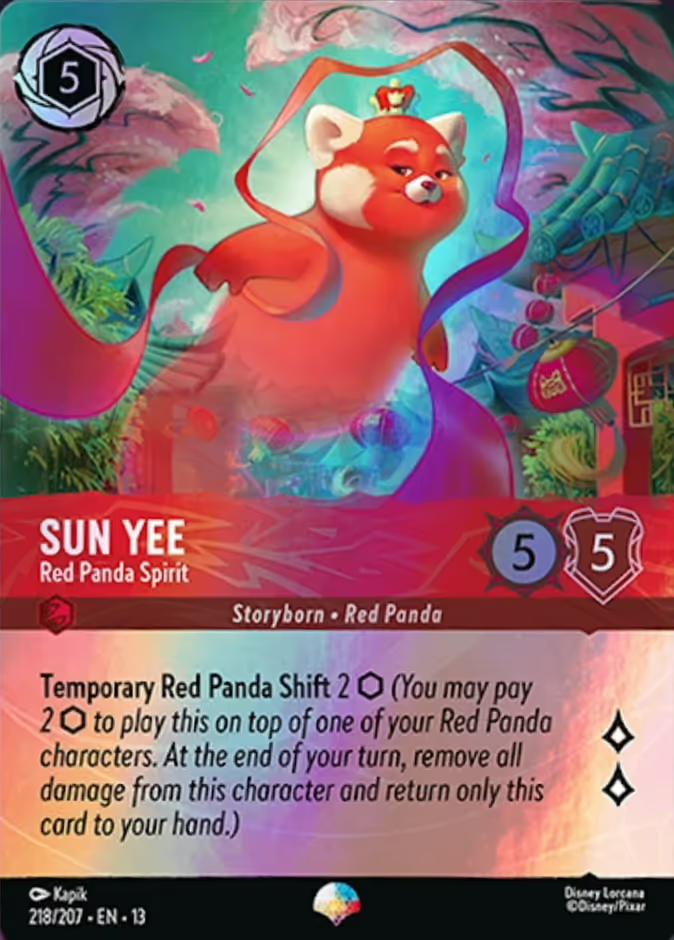 Sun Yee - Red Panda Spirit (013-218) - Set 13: Attack of the Vine! - Disney Lorcana Epic