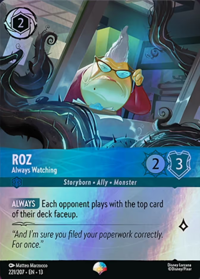 Roz - Always Watching (013-221) - Set 13: Attack of the Vine! - Disney Lorcana Epic