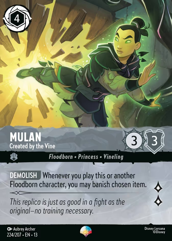 Mulan - Created by the Vine (013-224) - Set 13: Attack of the Vine! - Disney Lorcana Epic