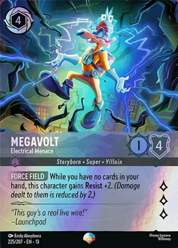 Megavolt - Electrical Menace (013-225) - Set 13: Attack of the Vine! - Disney Lorcana Epic