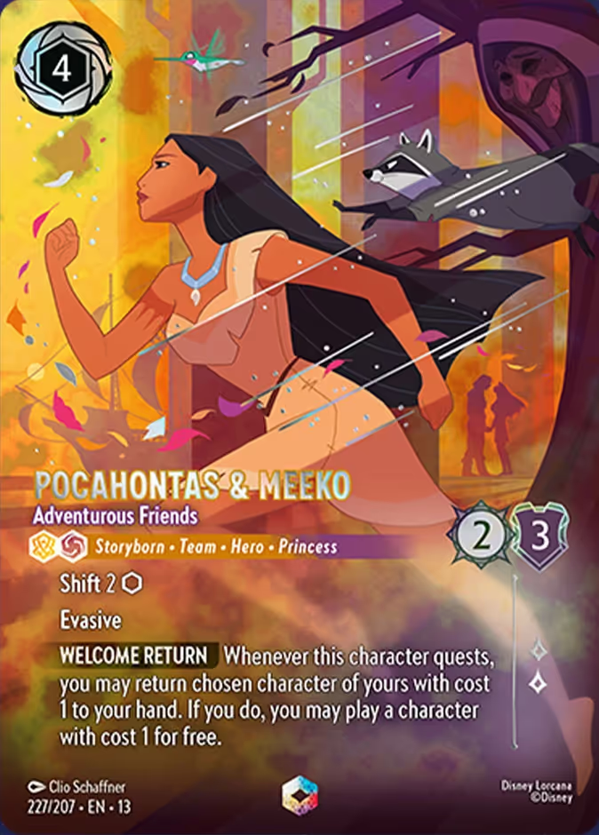 Pocahontas & Meeko - Adventurous Friends (013-227) - Set 13: Attack of the Vine! - Disney Lorcana Enchanted