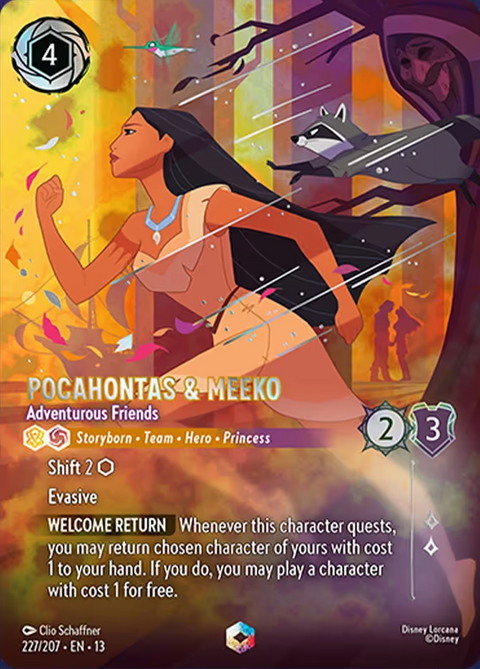 Pocahontas & Meeko - Adventurous Friends (013-227) - Set 13: Attack of the Vine! - Disney Lorcana Enchanted