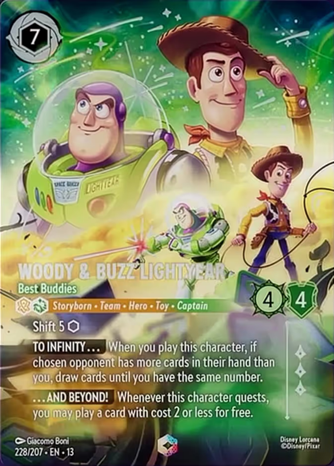 Woody & Buzz Lightyear - Best Buddies (013-228) - Set 13: Attack of the Vine! - Disney Lorcana Enchanted