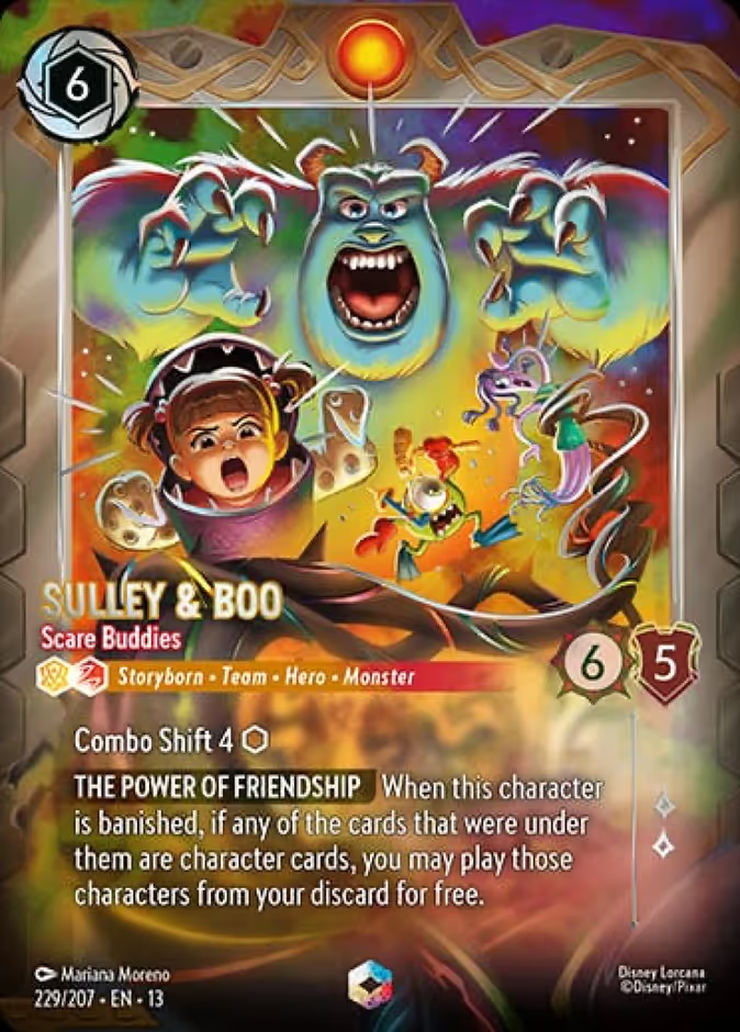 Sulley & Boo - Scare Buddies (013-229) - Set 13: Attack of the Vine! - Disney Lorcana Enchanted