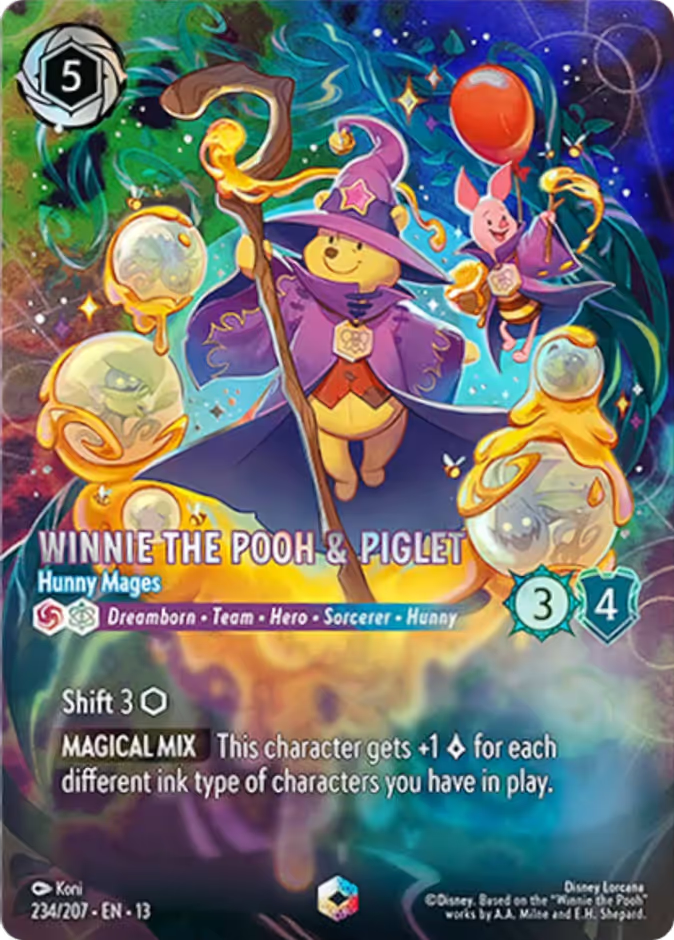 Winnie the Pooh & Piglet - Hunny Mages (013-234) - Set 13: Attack of the Vine! - Disney Lorcana Enchanted