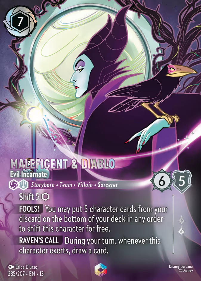 Maleficent & Diablo - Evil Incarnate (013-235) - Set 13: Attack of the Vine! - Disney Lorcana Enchanted