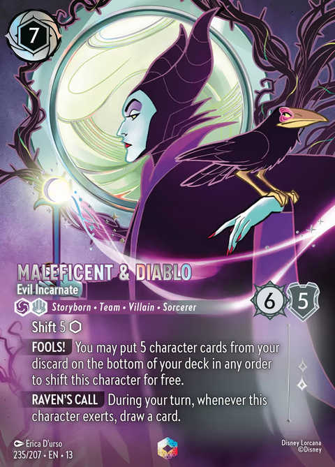 Maleficent & Diablo - Evil Incarnate (013-235) - Set 13: Attack of the Vine! - Disney Lorcana Enchanted