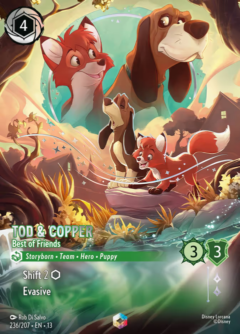 Tod & Copper - Best of Friends (013-236) - Set 13: Attack of the Vine! - Disney Lorcana Enchanted