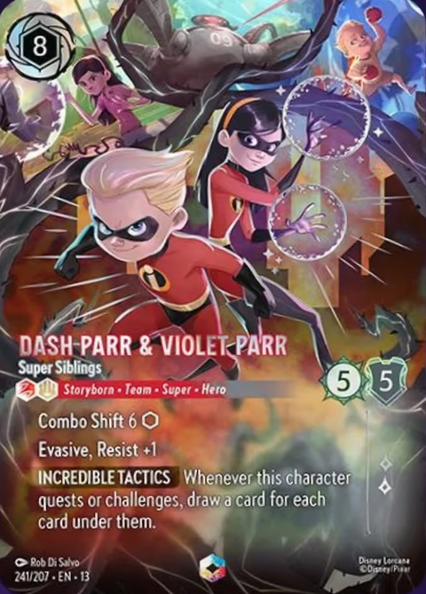 Dash Parr & Violet Parr - Super Siblings (013-241) - Set 13: Attack of the Vine! - Disney Lorcana Enchanted