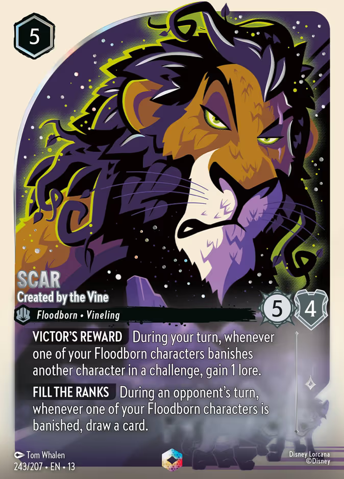 Scar - Created by the Vine (013-243) - Set 13: Attack of the Vine! - Disney Lorcana Enchanted